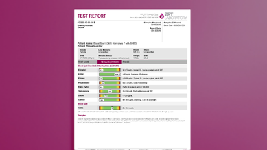 Blood Spot LCMS Hormones 7 with SHBG Sample Test Report