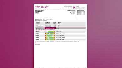 Saliva Adrenal Stress Sample Test Report